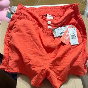 HurleyOrange High Waist Shorts